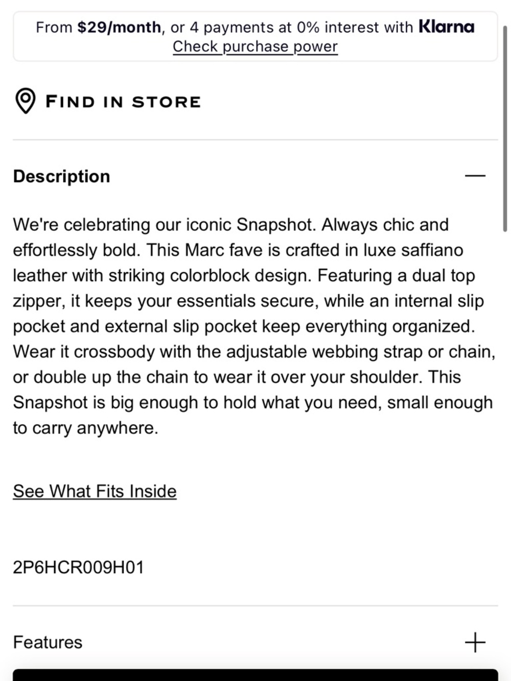 Marc Jacobs Black Leather snapshot Crossbody Camera Bag with Pink Logo Strap - Picture 10 of 11